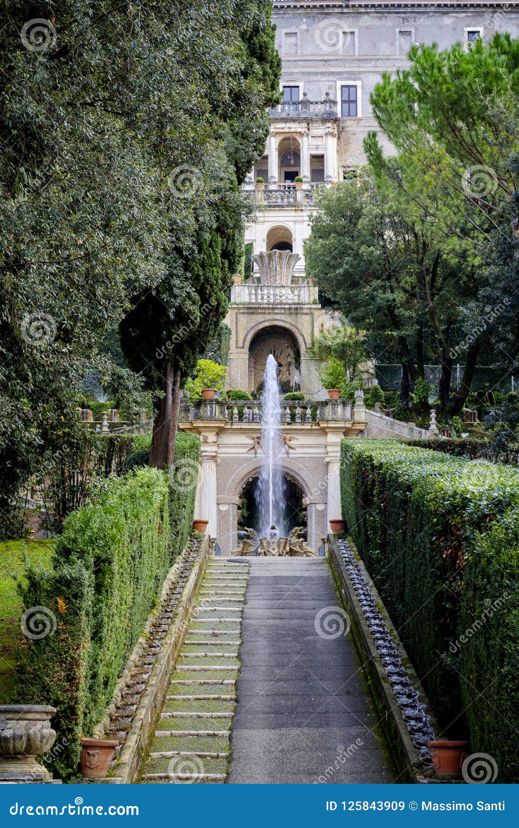 Villa D Este In Tivoli Rome Italy Stock Image Image Of Culture