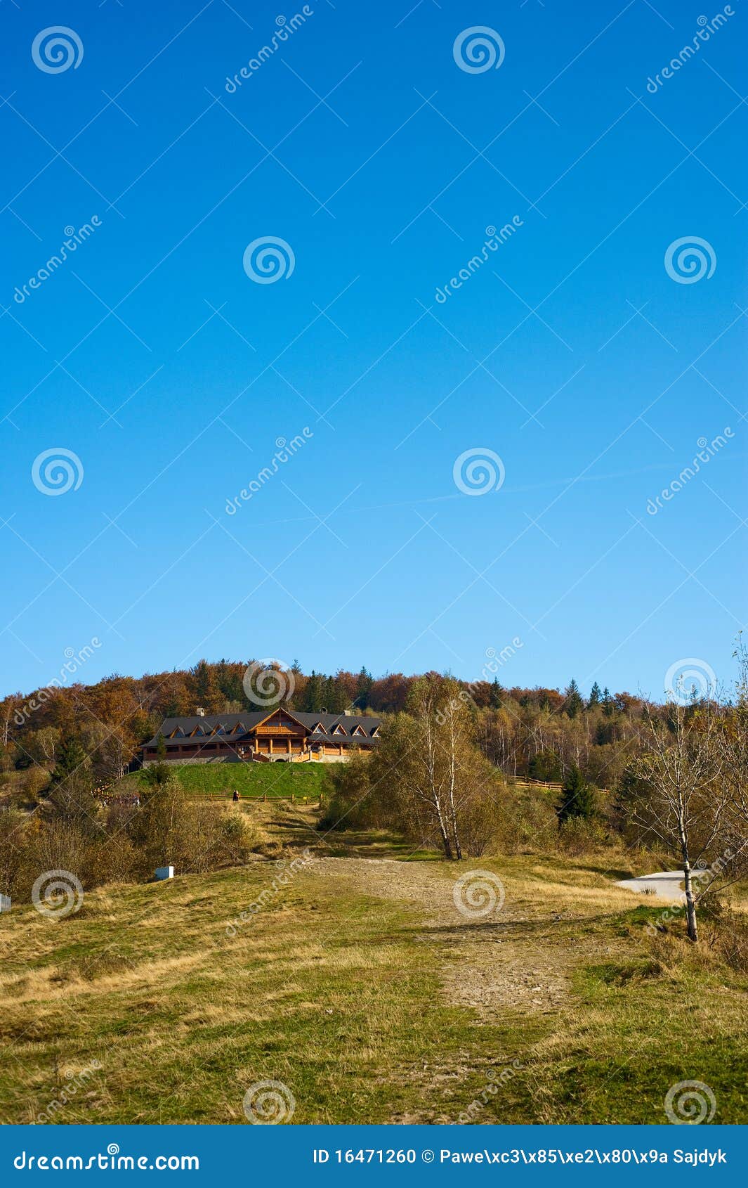Villa on the Top of the Mountain Stock Photo - Image of clear, hiking