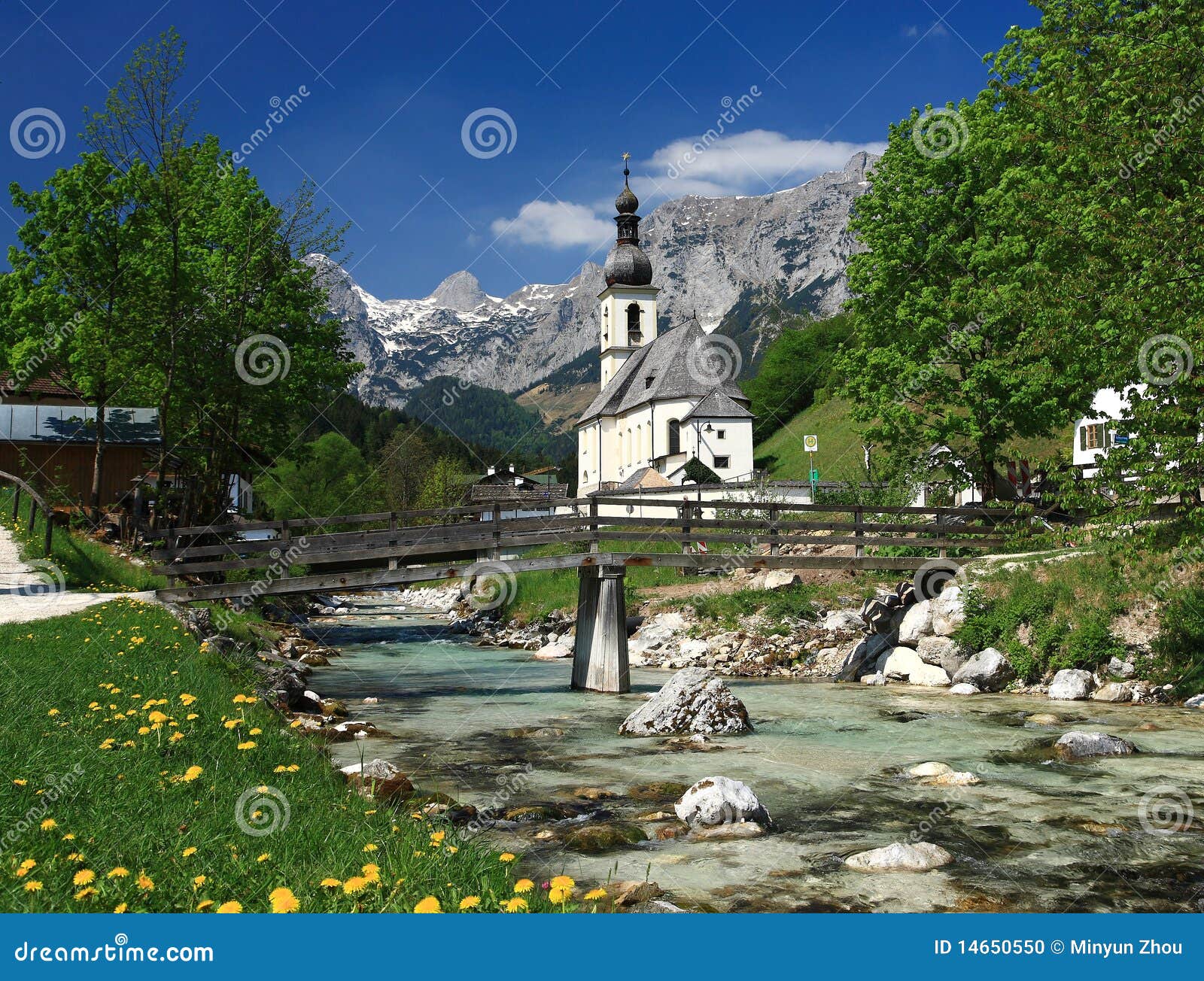 Village in the Alps,Germany Stock Photo Image of entrance, creek