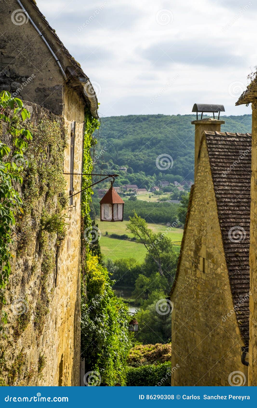 village of beynac-et-cazenac at dordogne valley france