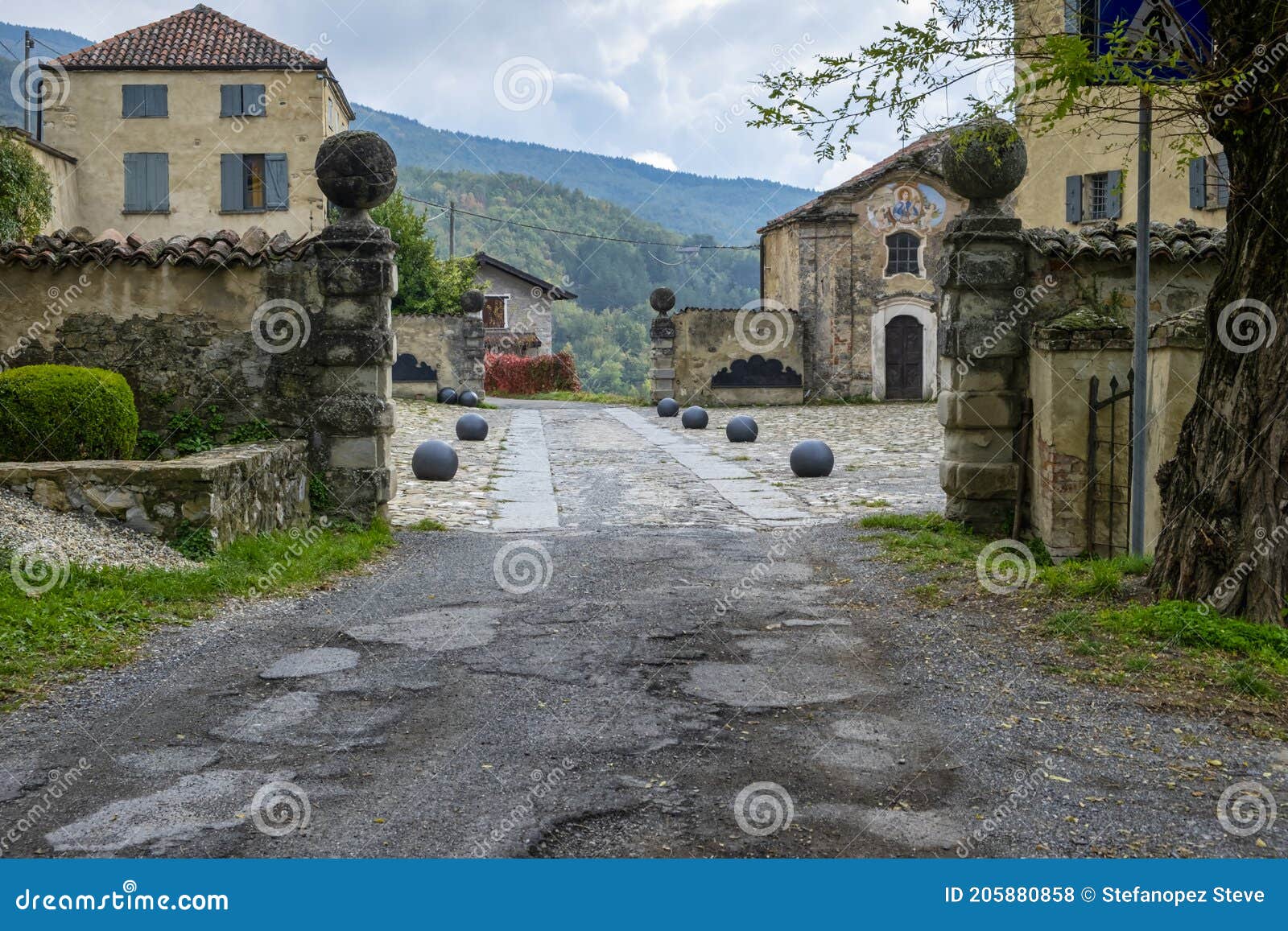 the village of borgo adorno. color image