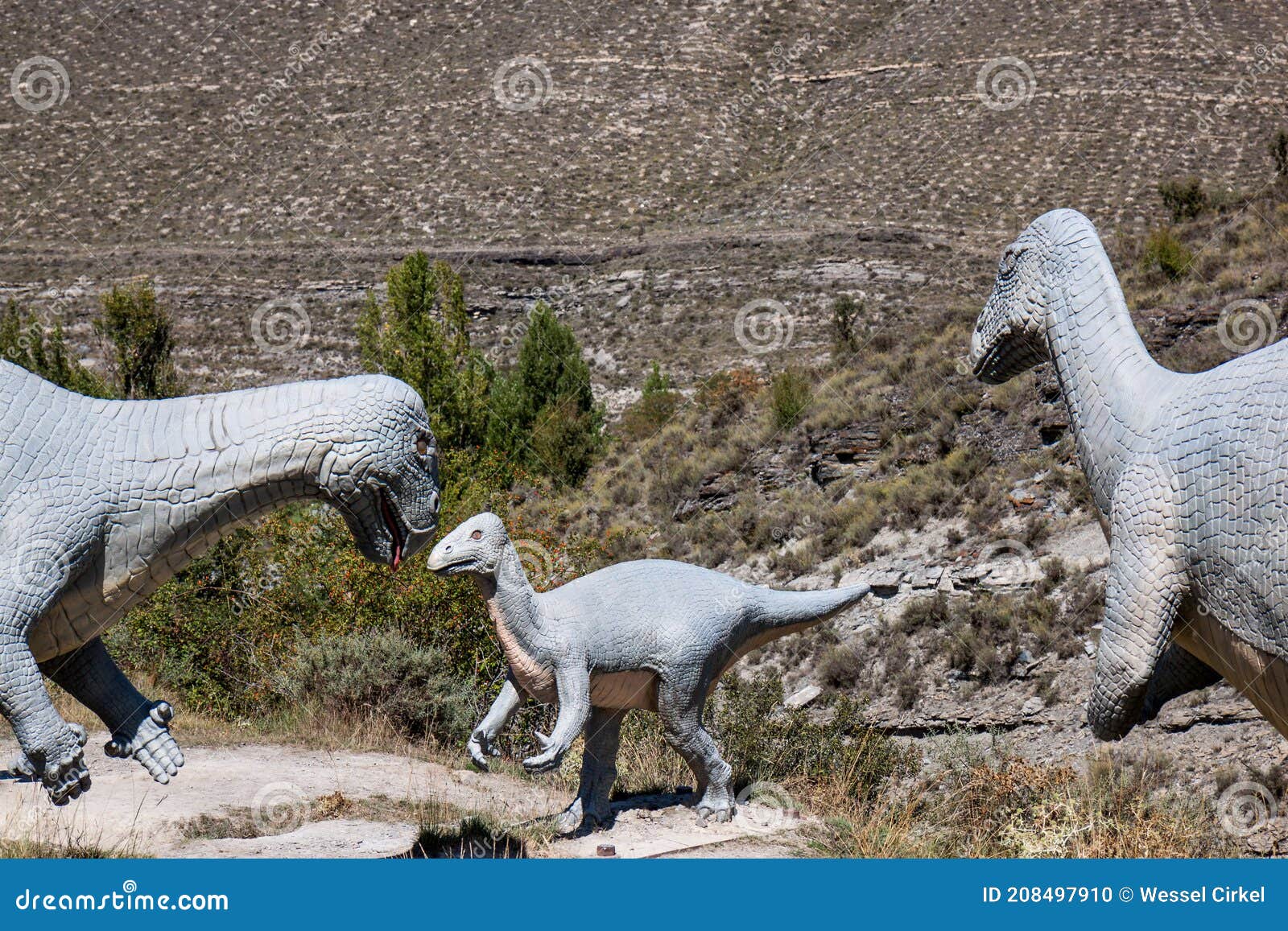 dinosaur family in the spanish municipality of enciso