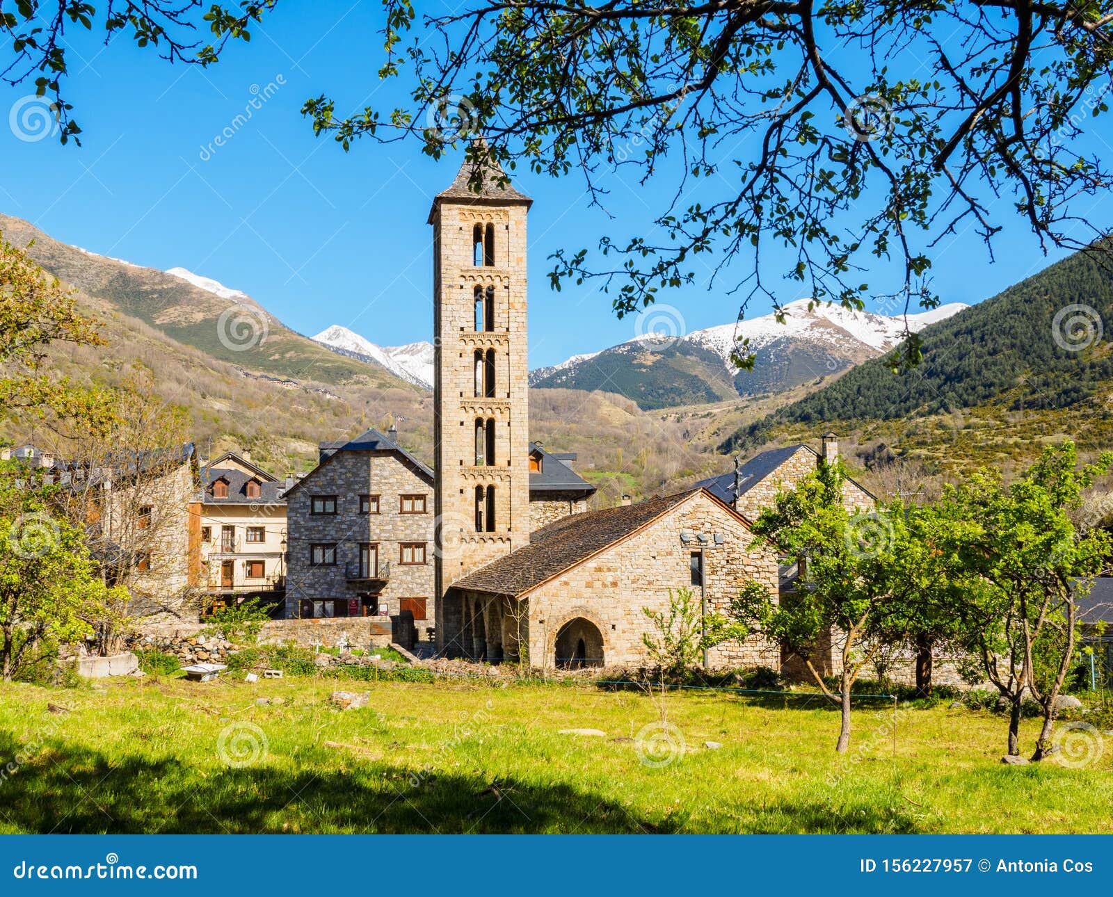 village of erill la vall  in the pyrenees of catalonia, spain
