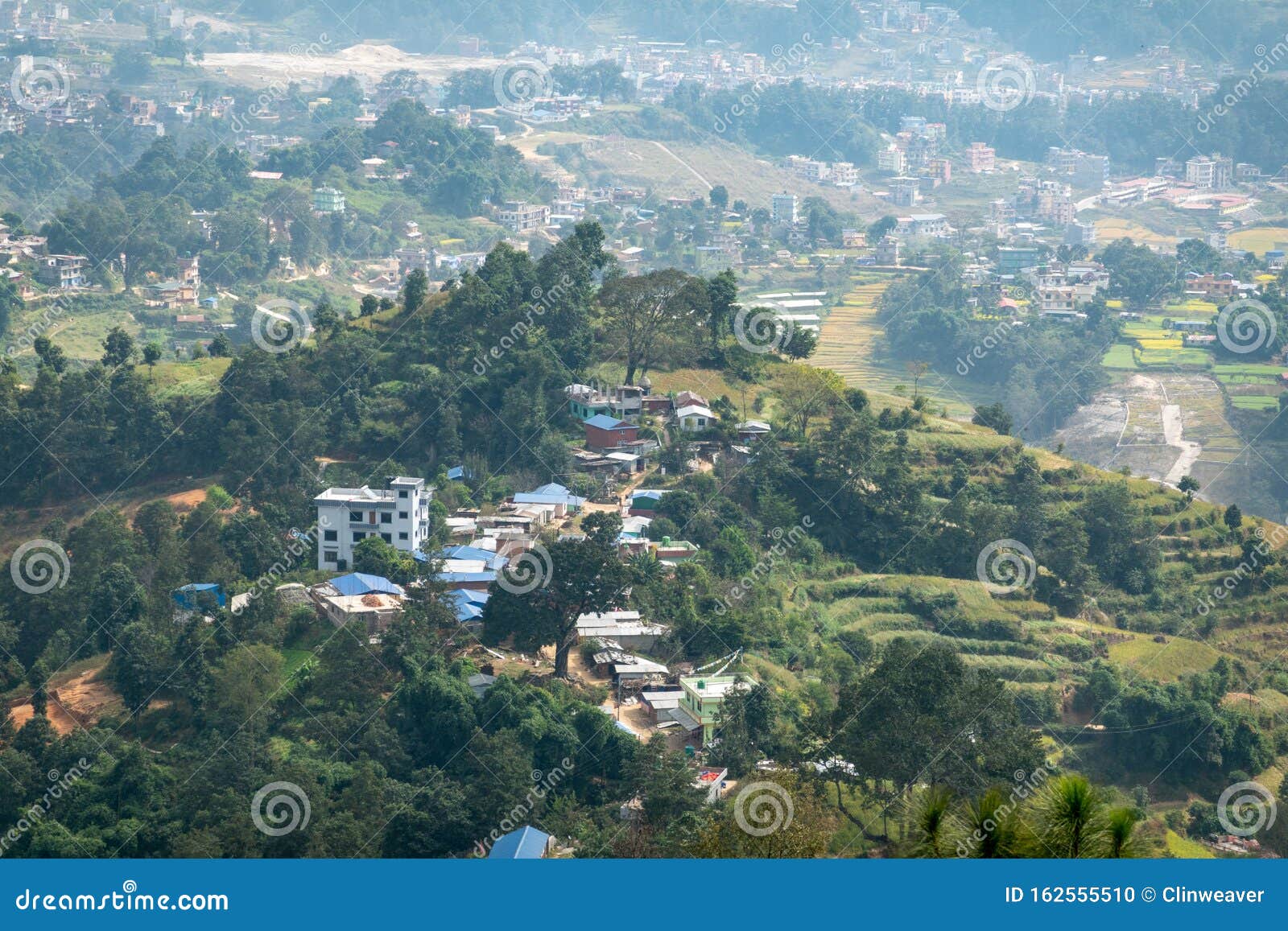 Village on the Hilltop stock photo. Image of hilltop 162555510