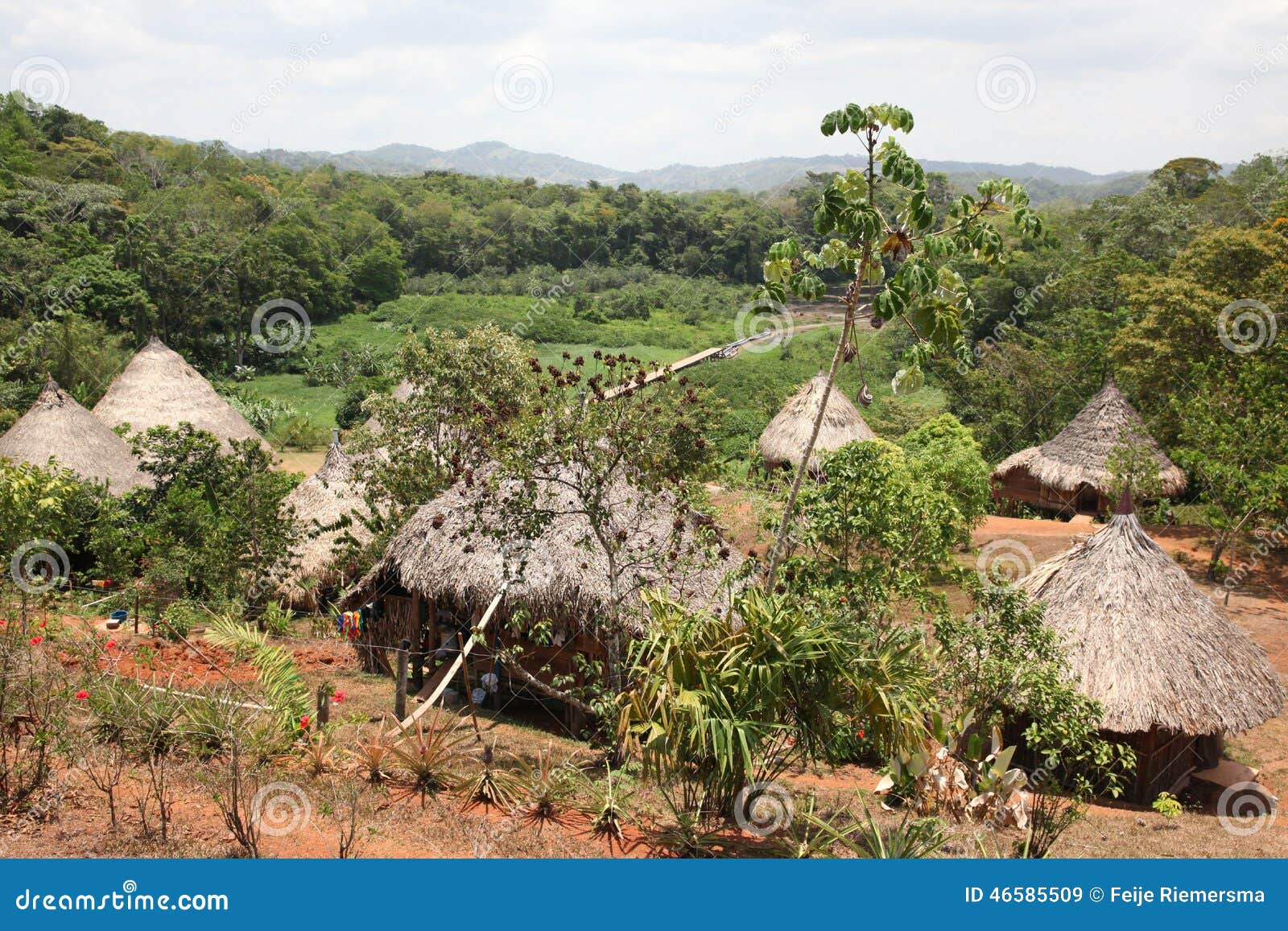 village of indigenous people, central america