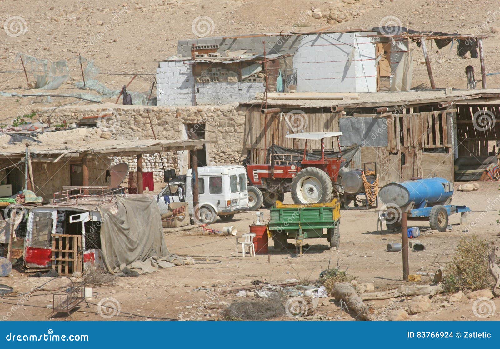 Village in Judea desert editorial stock image. Image of scenic 83766924