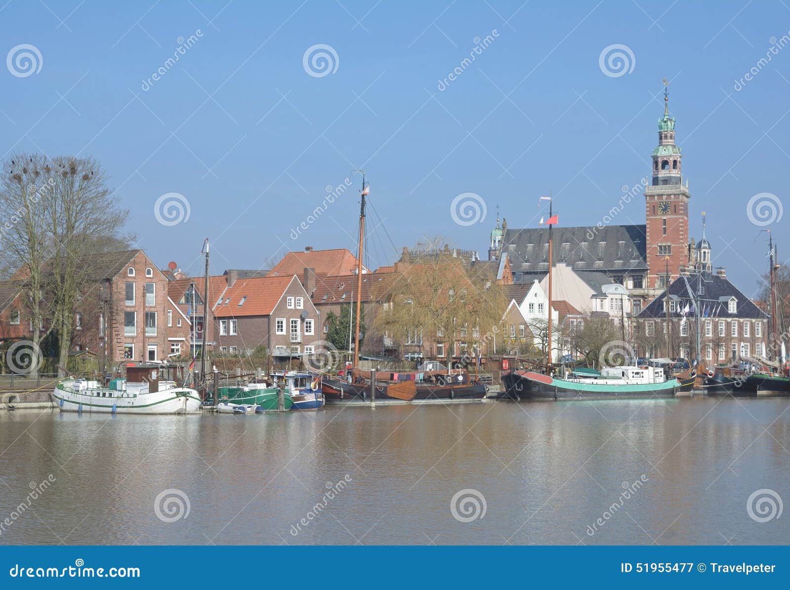 village of leer,east frisia,germany