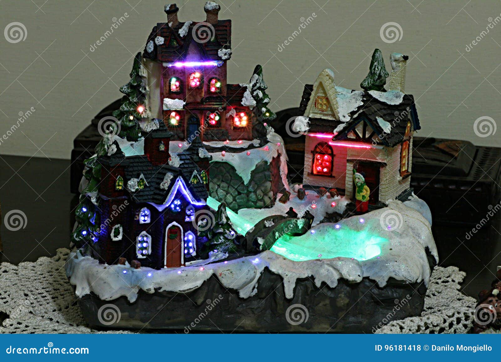 Village lights stock photo. Image of holidays, decoration 96181418
