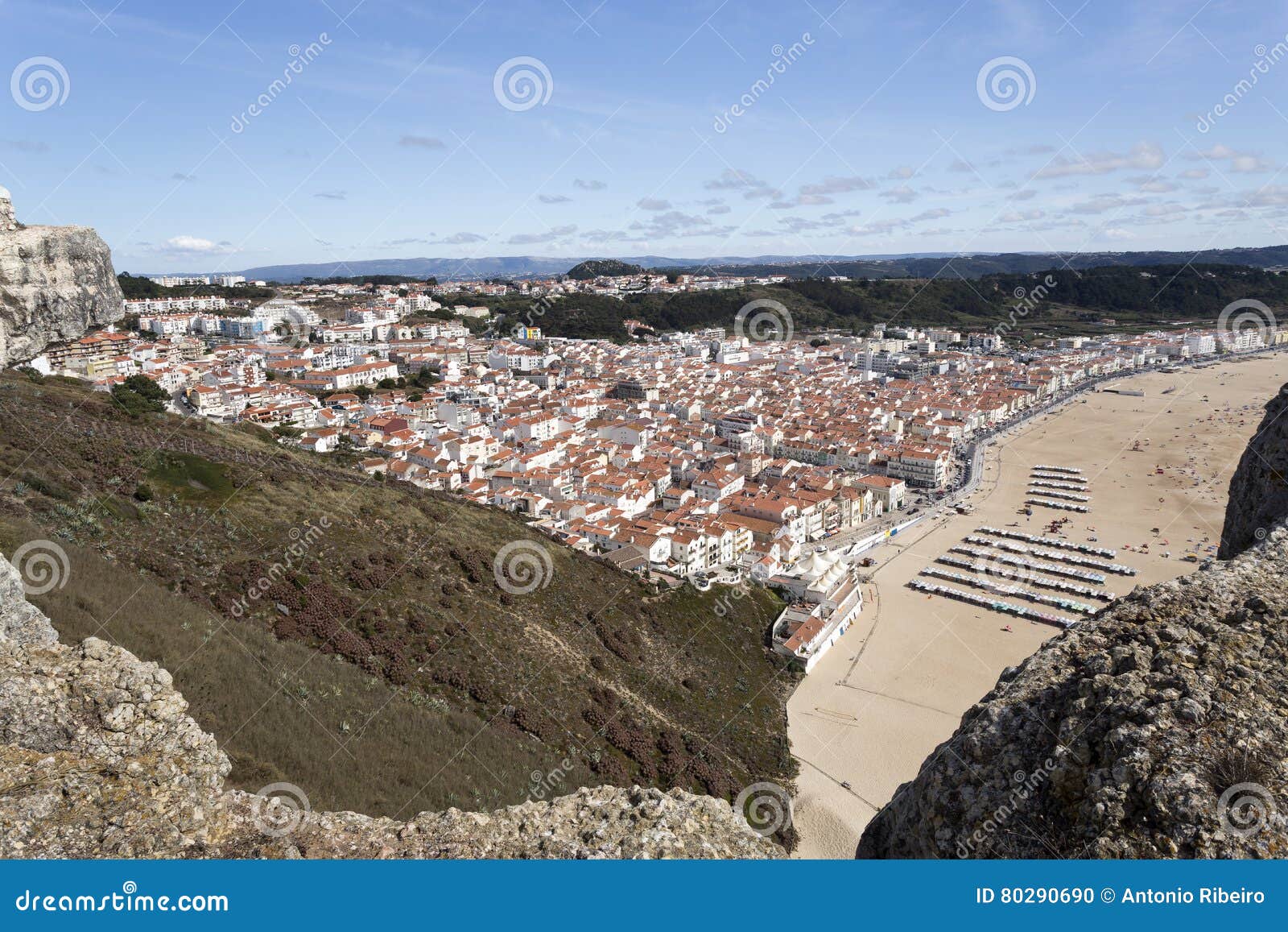 village of nazare seen from sitio