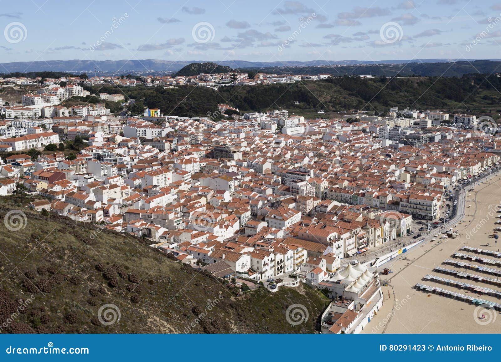 village of nazare seen from the sitio