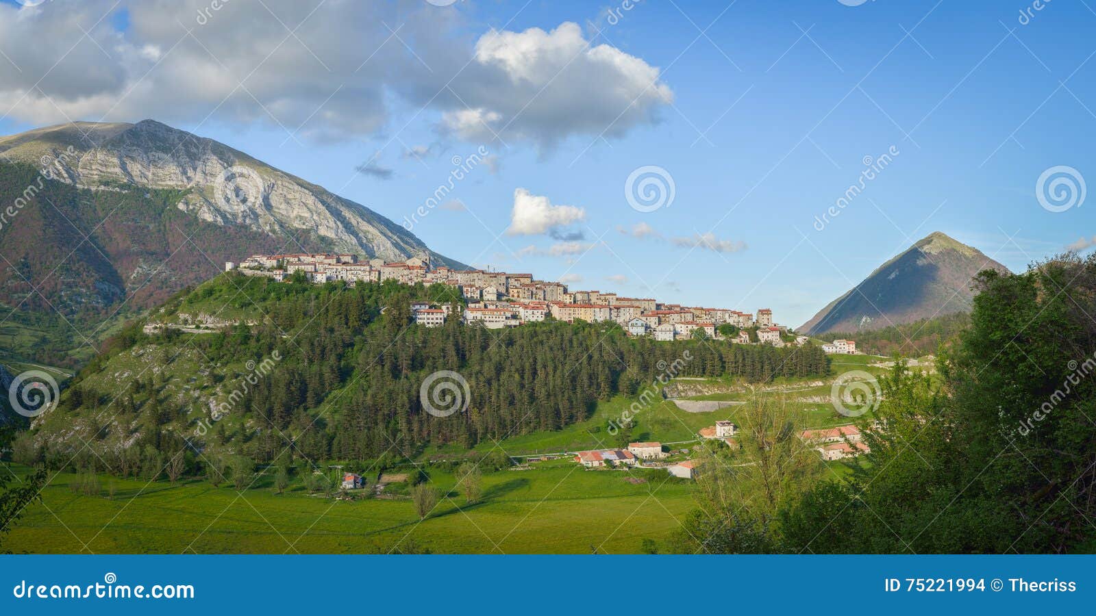 the village of opi at abruzzo national park in italy