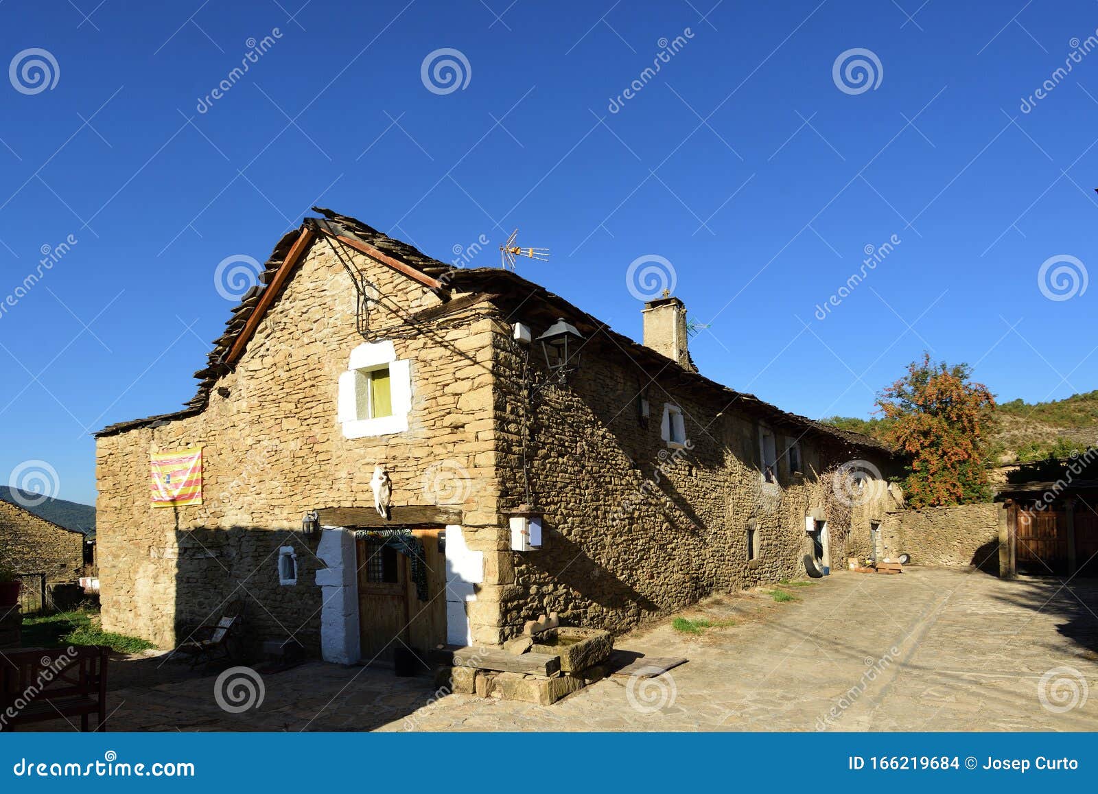 village of osia, comarca de la jacetania,huesca province, aragon, spain