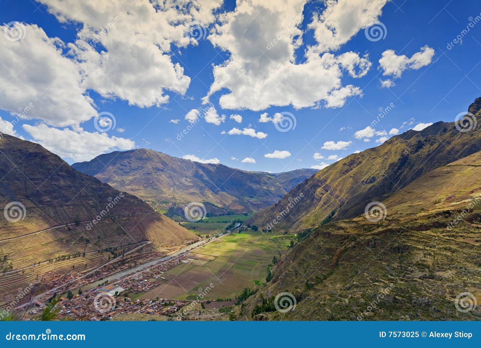 village of pisac and urubamba river