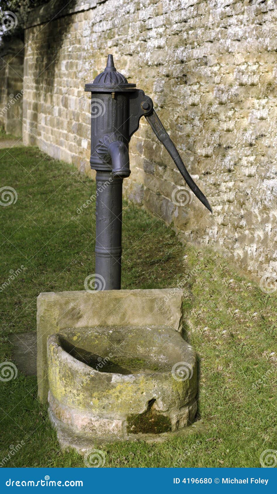 Village pump stock photo. Image of ironstone, ground, wall 4196680