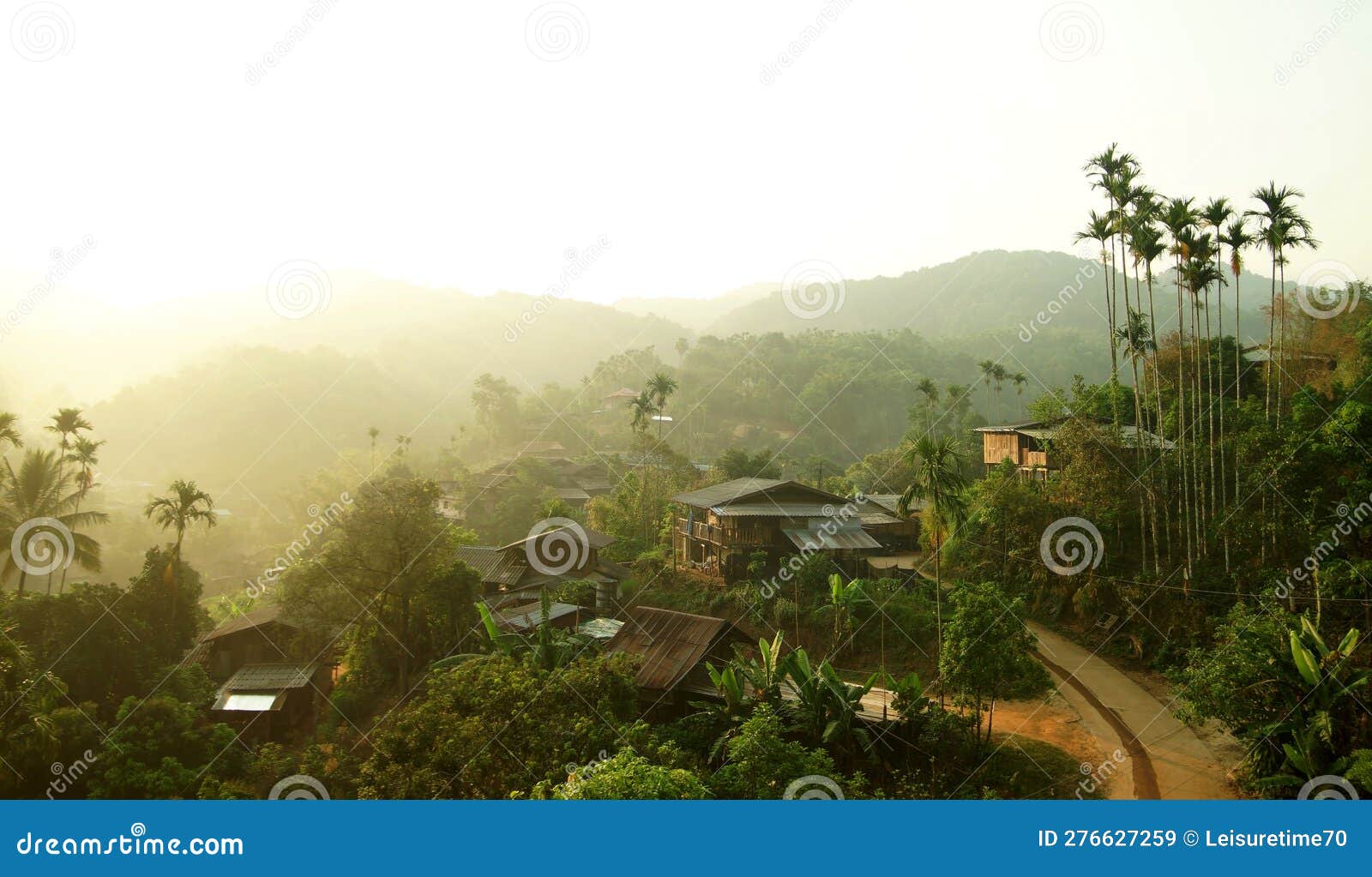 Village in the valley stock image. Image of house, scenery 276627259