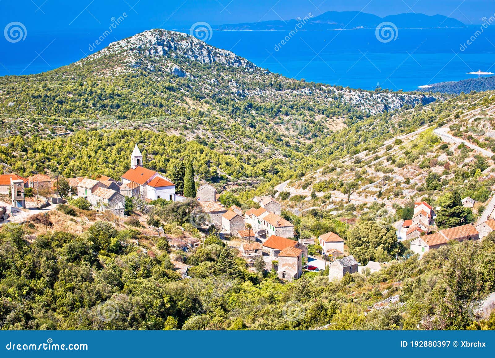 village of velo grablje on hvar island landscape view