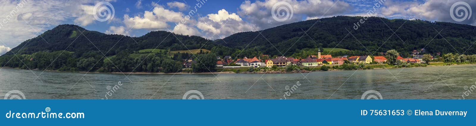 village of willendorf on the river danube in the wachau region, austria