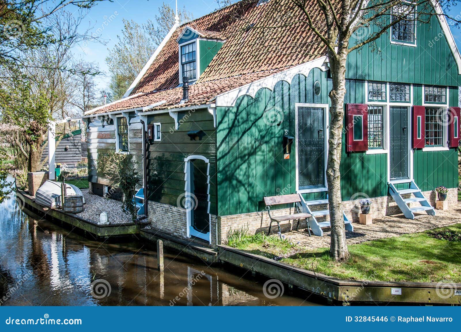 Village with wooden houses stock photo. Image of window - 32845446