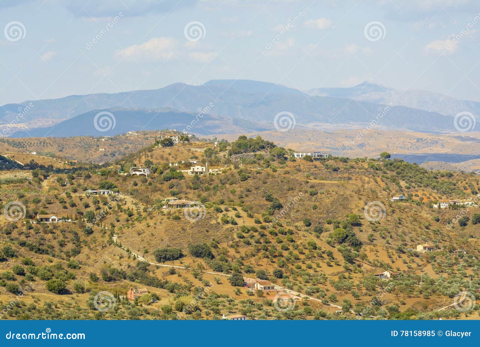 villages in malaga province, andalucia, spain