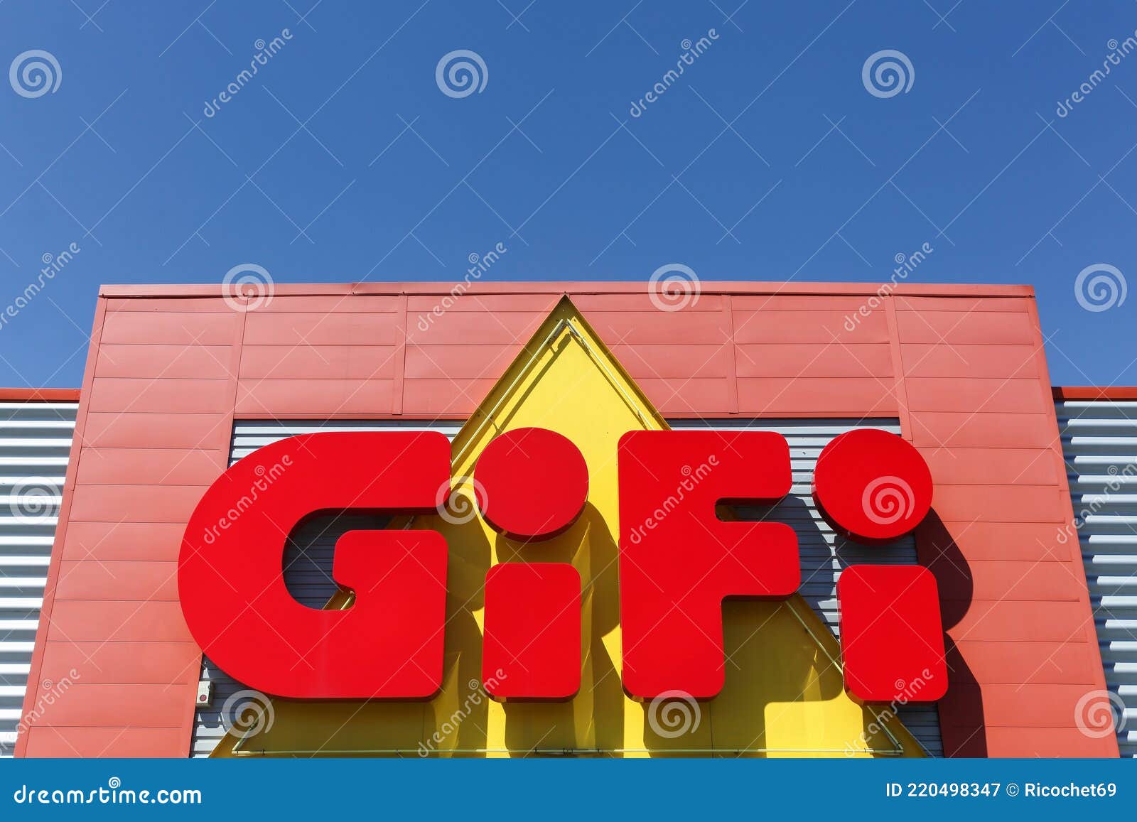 GiFi logo on a wall editorial photography. Image of emblem - 220498347