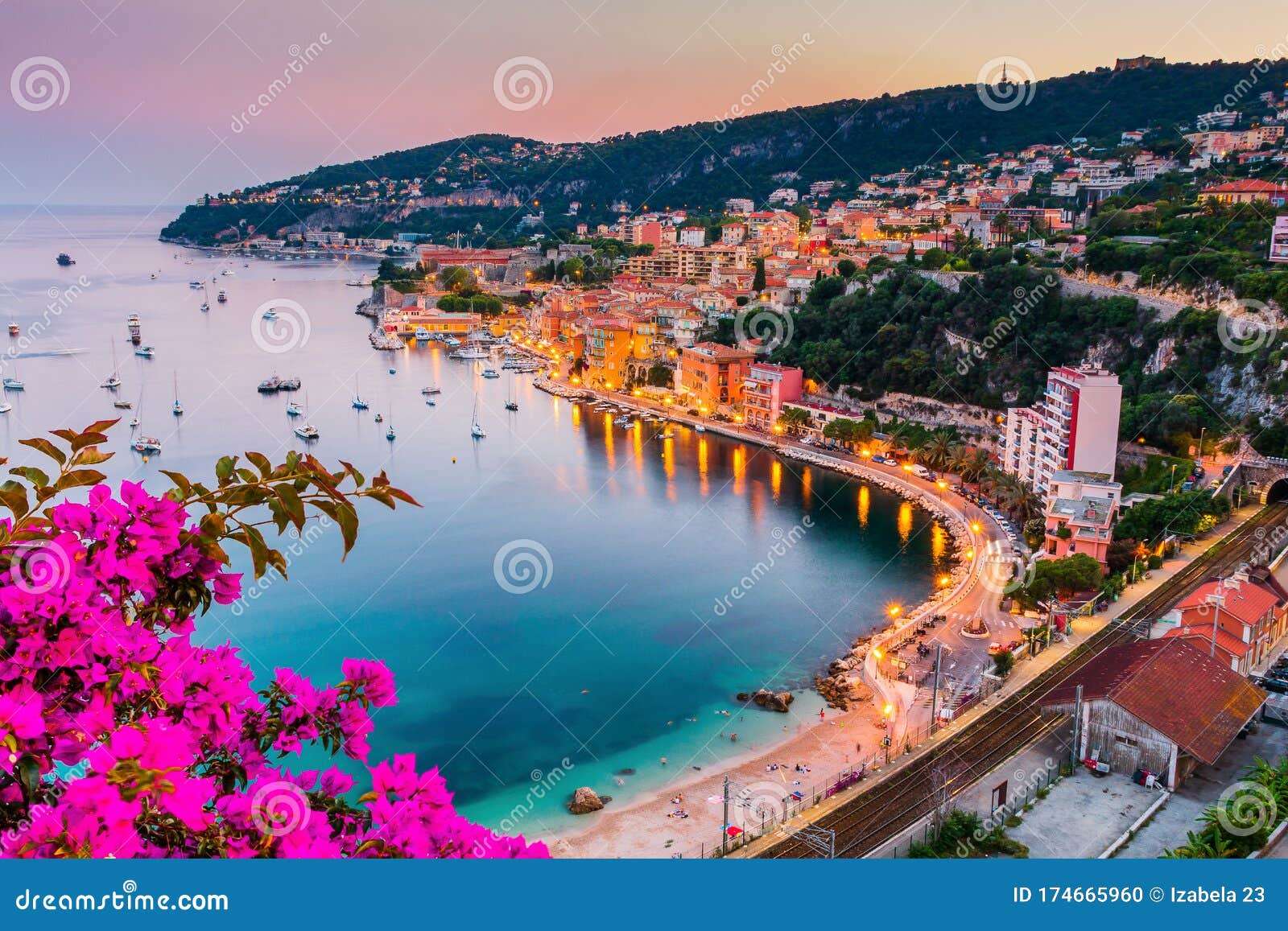 villefranche sur mer, france. seaside town on the french riviera.