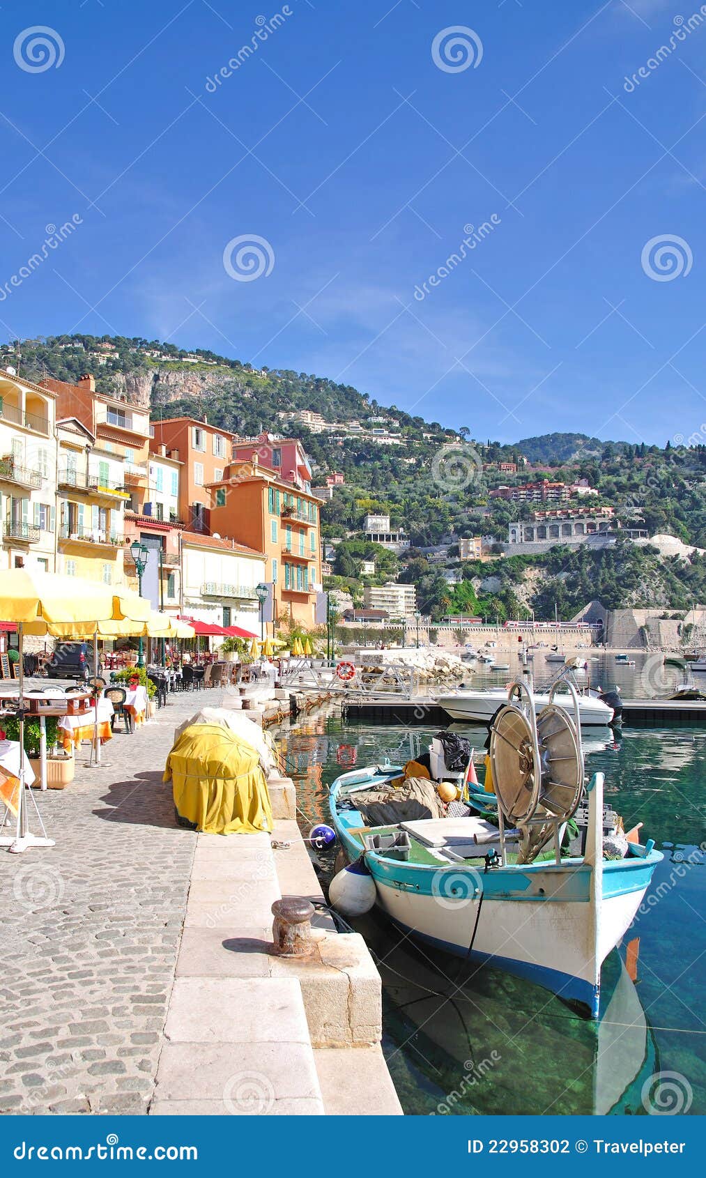 Villefranche-sur-Mer, Franse Riviera, Frankrijk Stock Foto - Image of ...