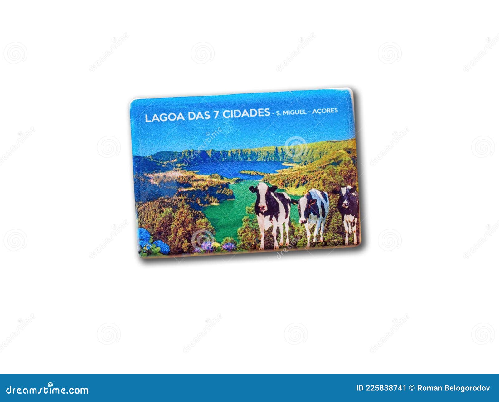 Sete Cidades Azores, Portugal Refrigerator Magnet. Stock Image - Image of collection, icon: 225838741