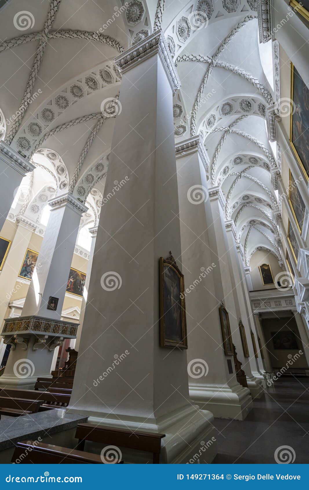 The cathedral of Vilnius stock photo. Image of indoor 149271364
