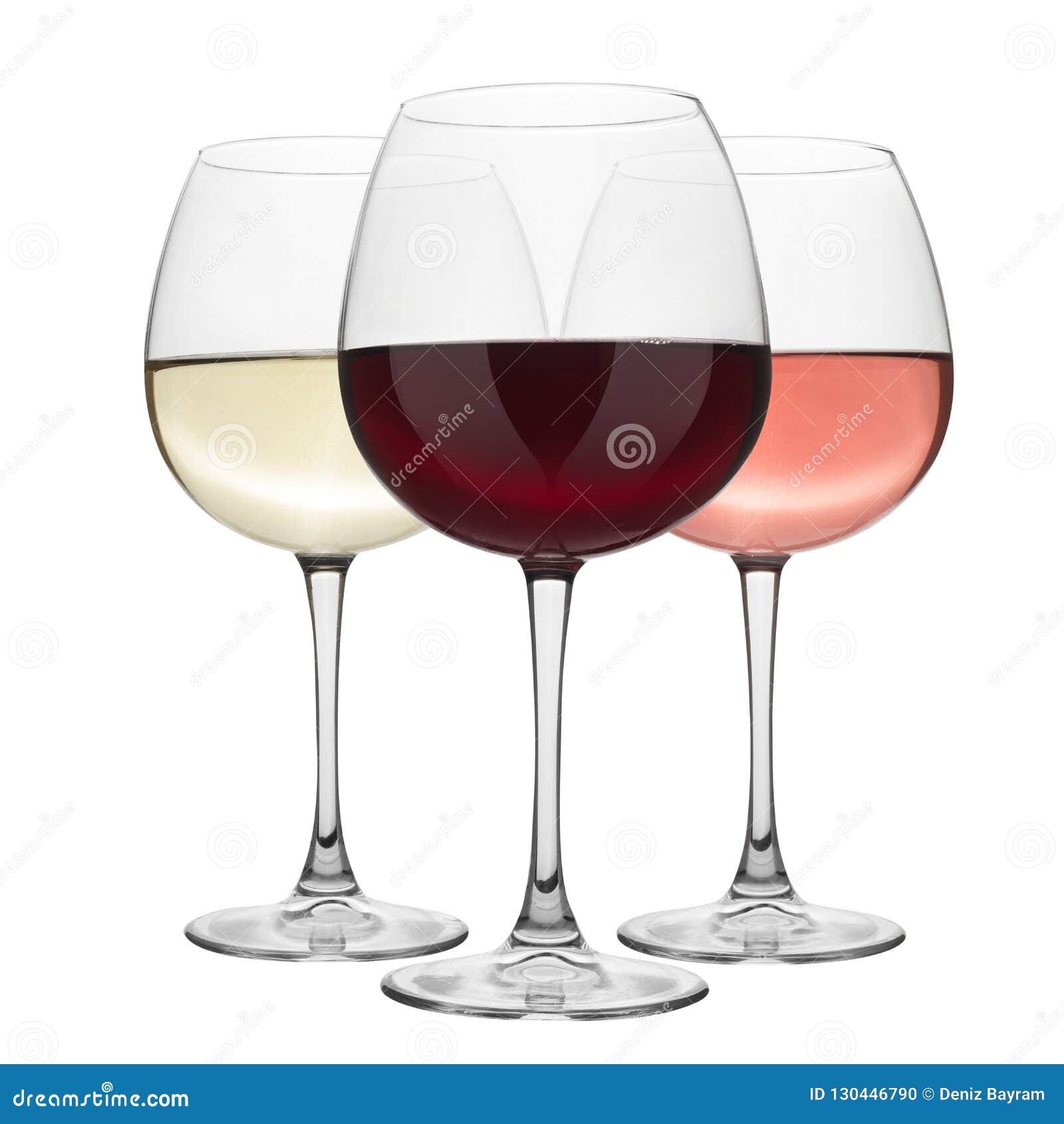 Vin Rouge, Blanc Et Rosé En Verre Photo stock - Image du anniversaire,  remous: 130446790
