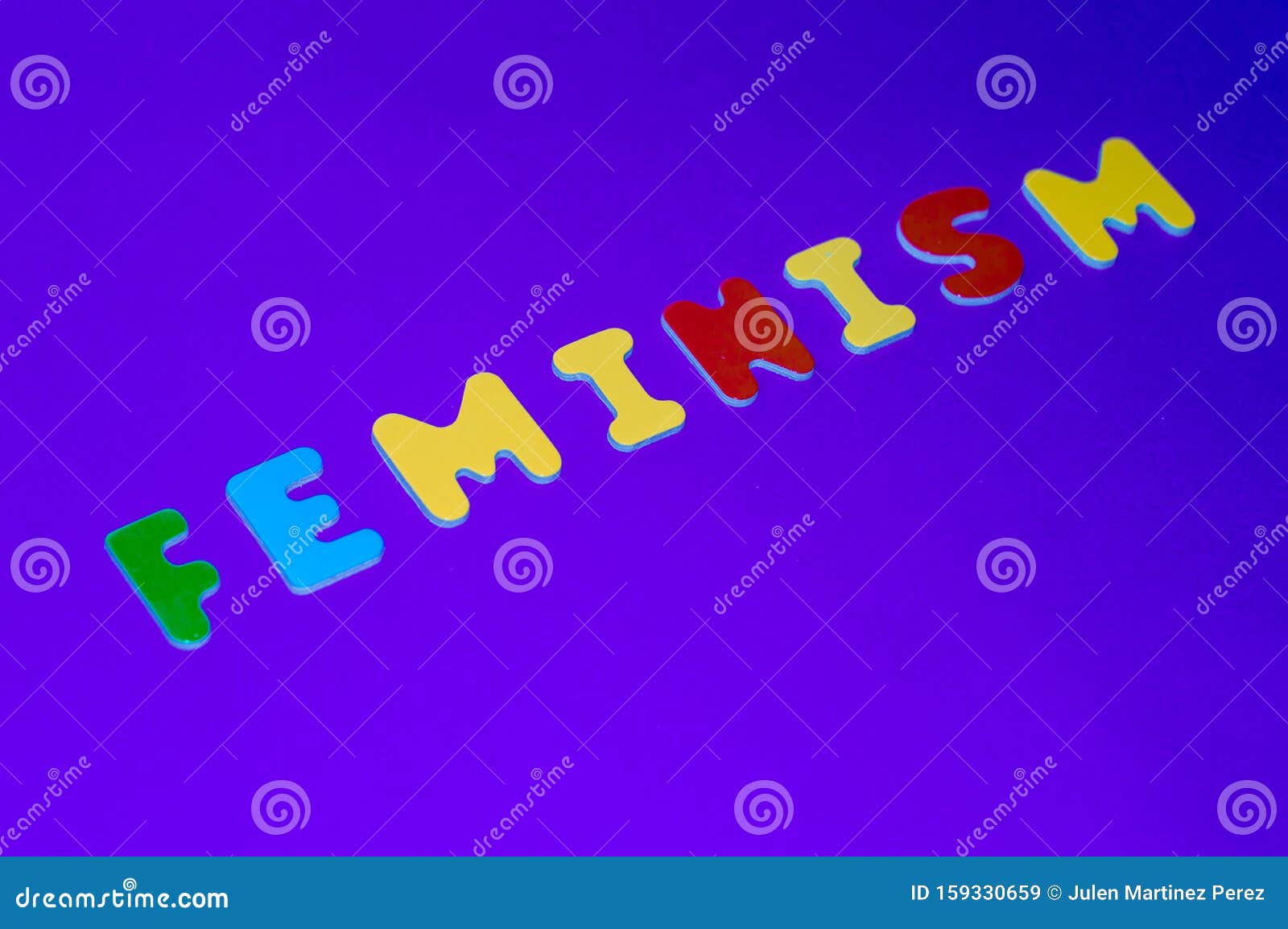 vindicating message of feminism made with letters