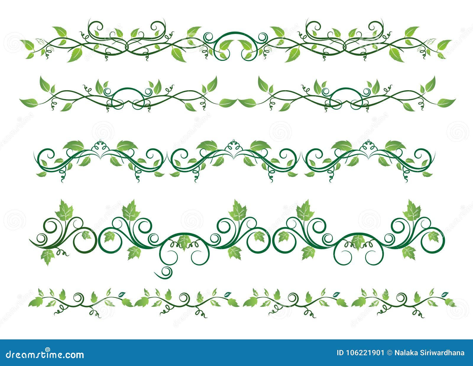 Green Vine Border Clip Art at  - vector clip art online, royalty  free & public domain