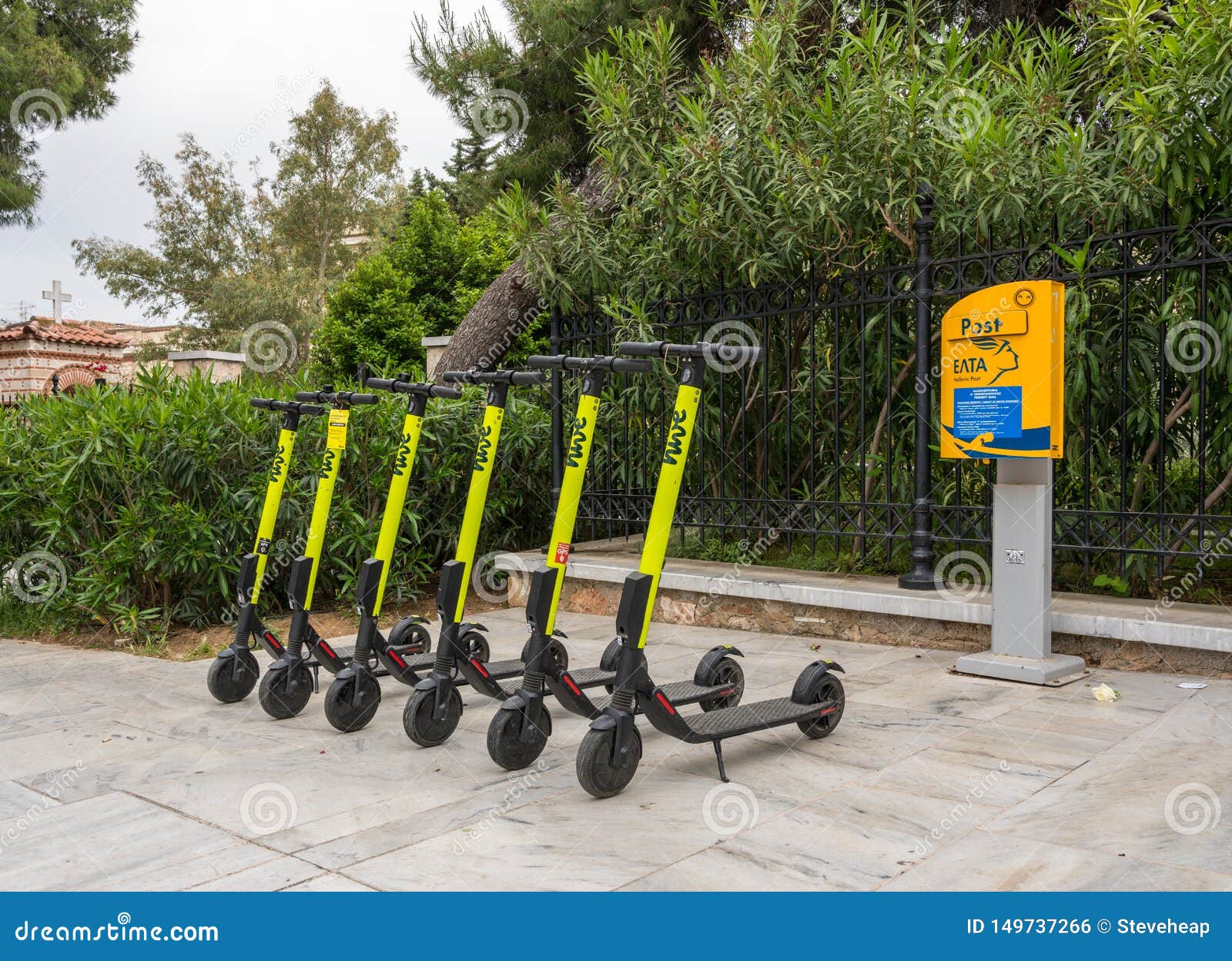 Vine Electric Scooter in Athens, Greece Editorial Photo Image of city