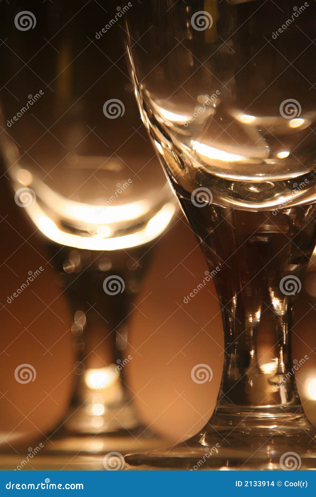 Vine Glasses With Light stock photo. Image of beverage 2133914