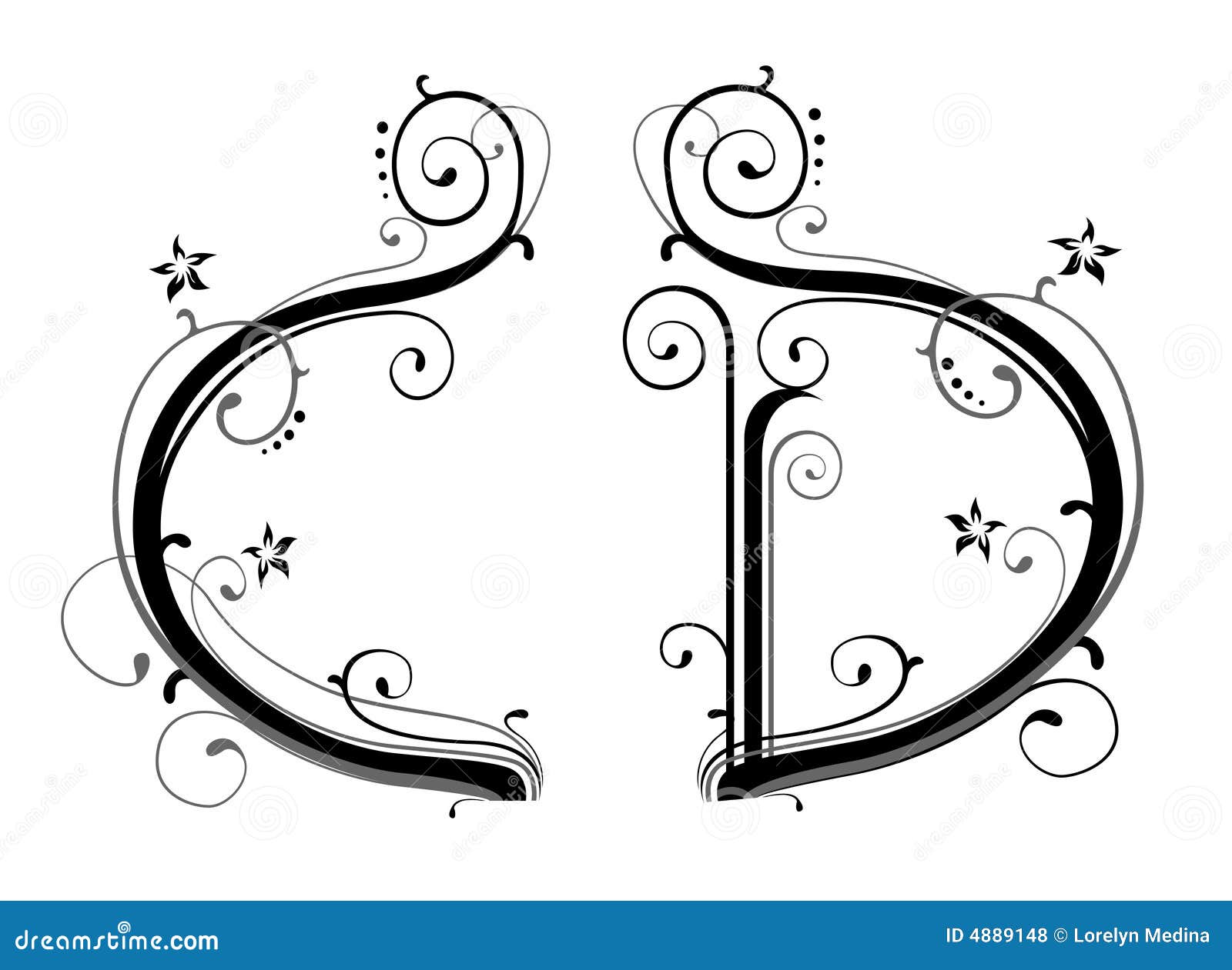 Vines Alphabet stock illustration. Illustration of alphabet 4889148