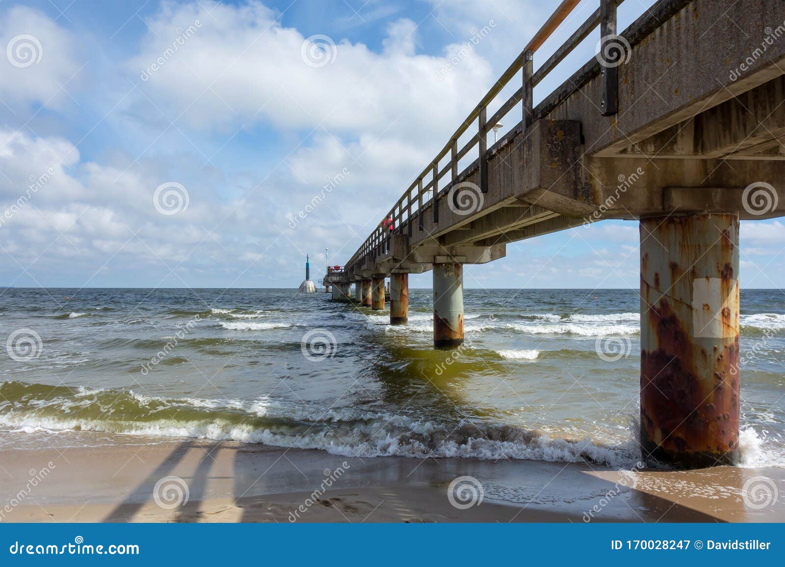 vineta pier, bridge on german island usedom in zinnowitz, germany