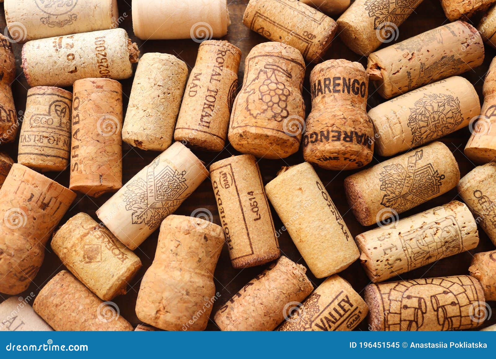 Wine Corks Background. Close-up Texture Of Wine Corks Editorial Image ...