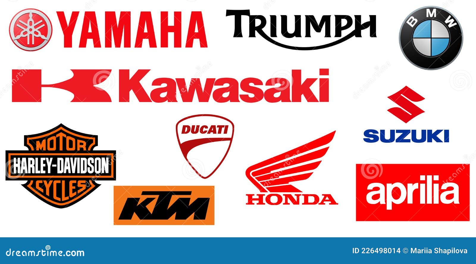 10 Best Motorcycle Logo Editorial Stock Image - Illustration kawasaki, 226498014