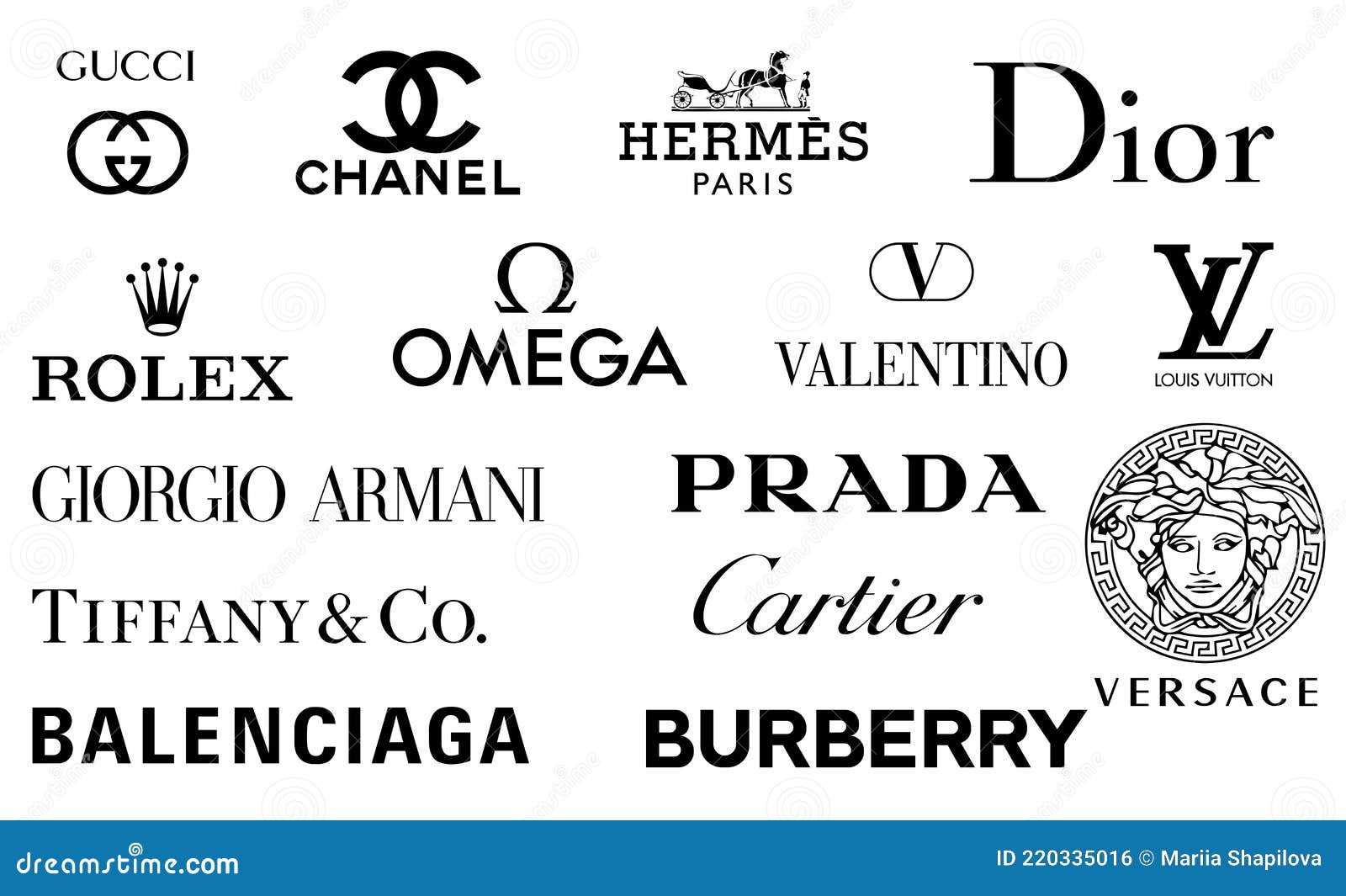Design logo Fashion Design Gucci Dior Chanel Hermes Louis Vuitton