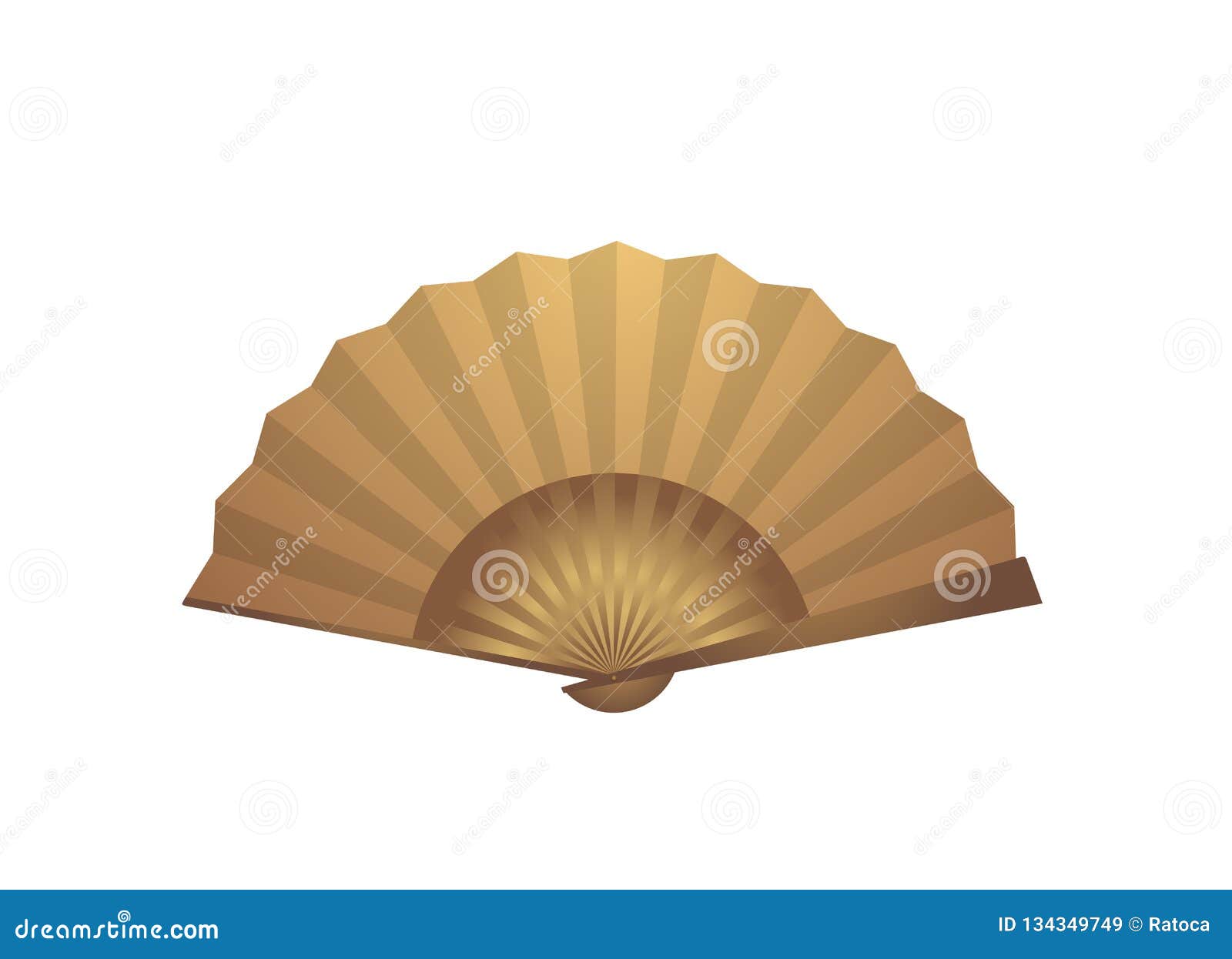 Vintage Abanico Illustration Cartoon Vector 134349749
