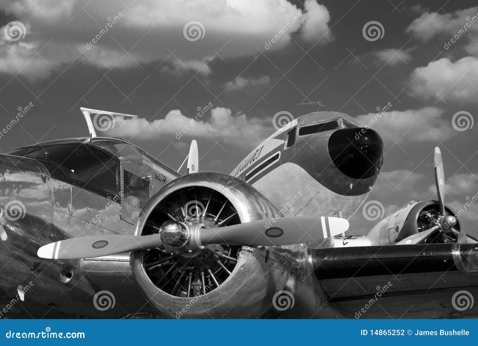 vintage airplanes in black and white