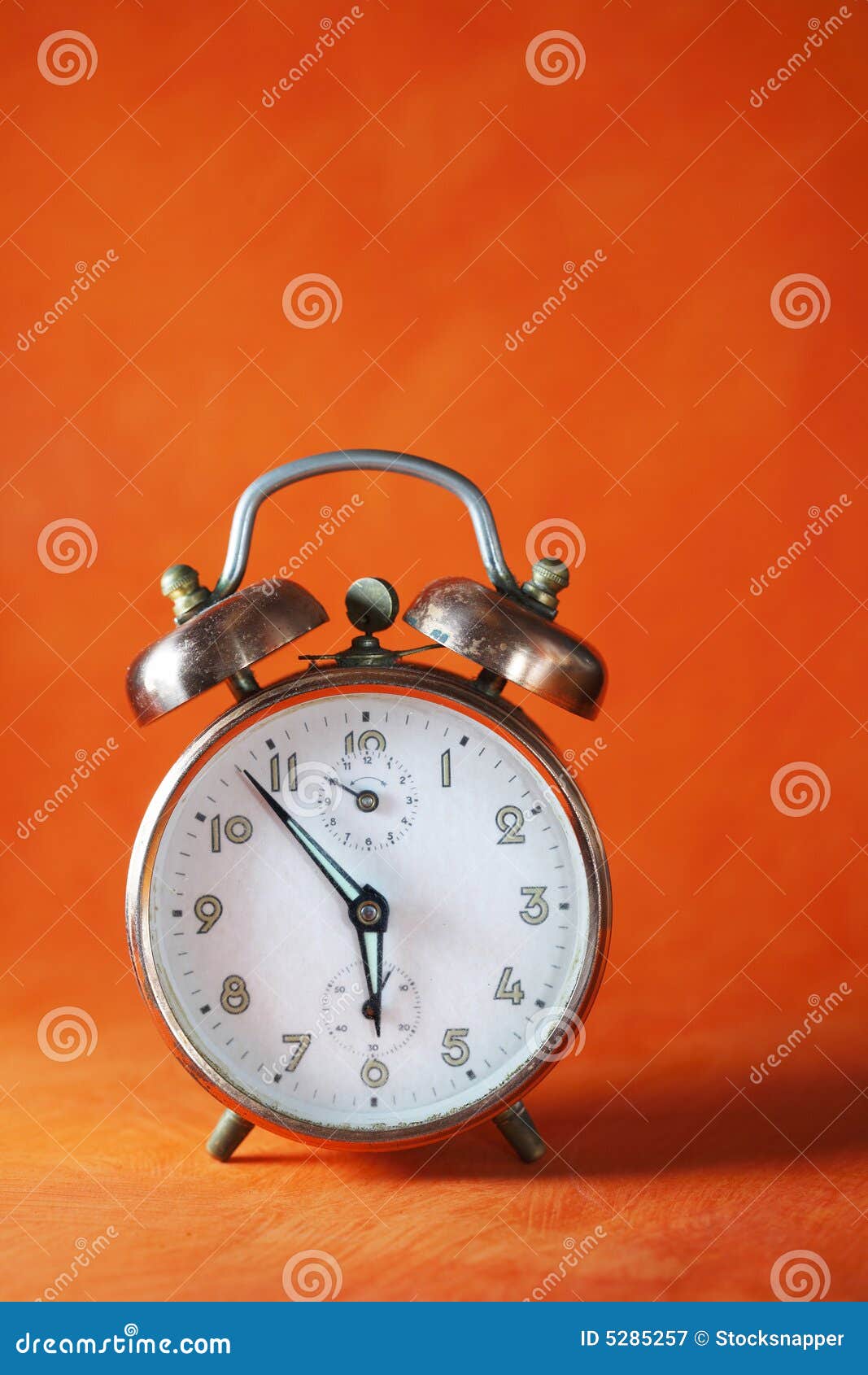 Vintage alarm clock stock image. Image of retro, copper 5285257