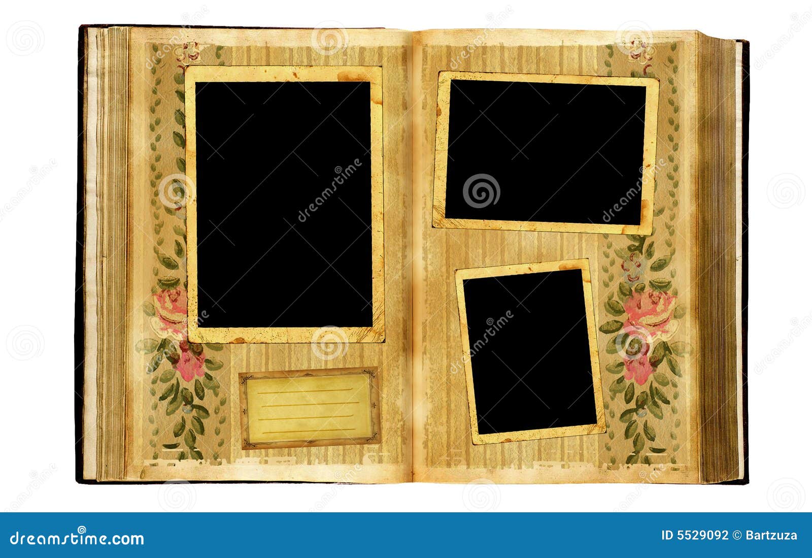 Vintage album stock photo. Image of folded, brown, blank 5529092