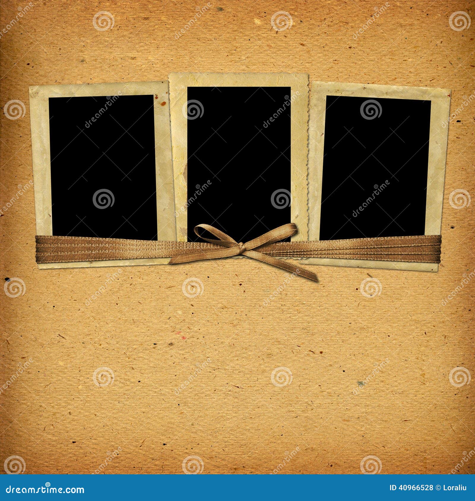 Vintage Album with Paper Frames for Photos Stock Photo Image of background, card 40966528