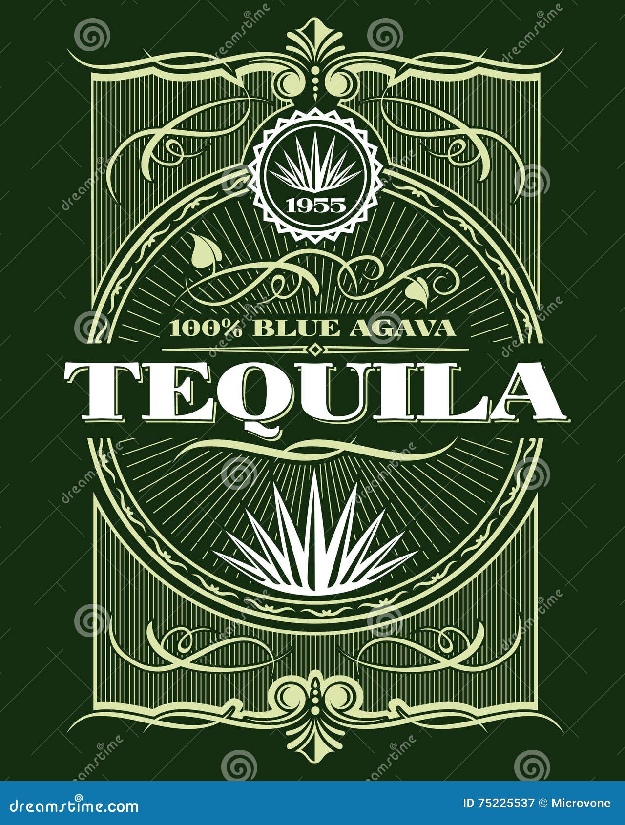 vintage alcohol tequila drink  bottle label