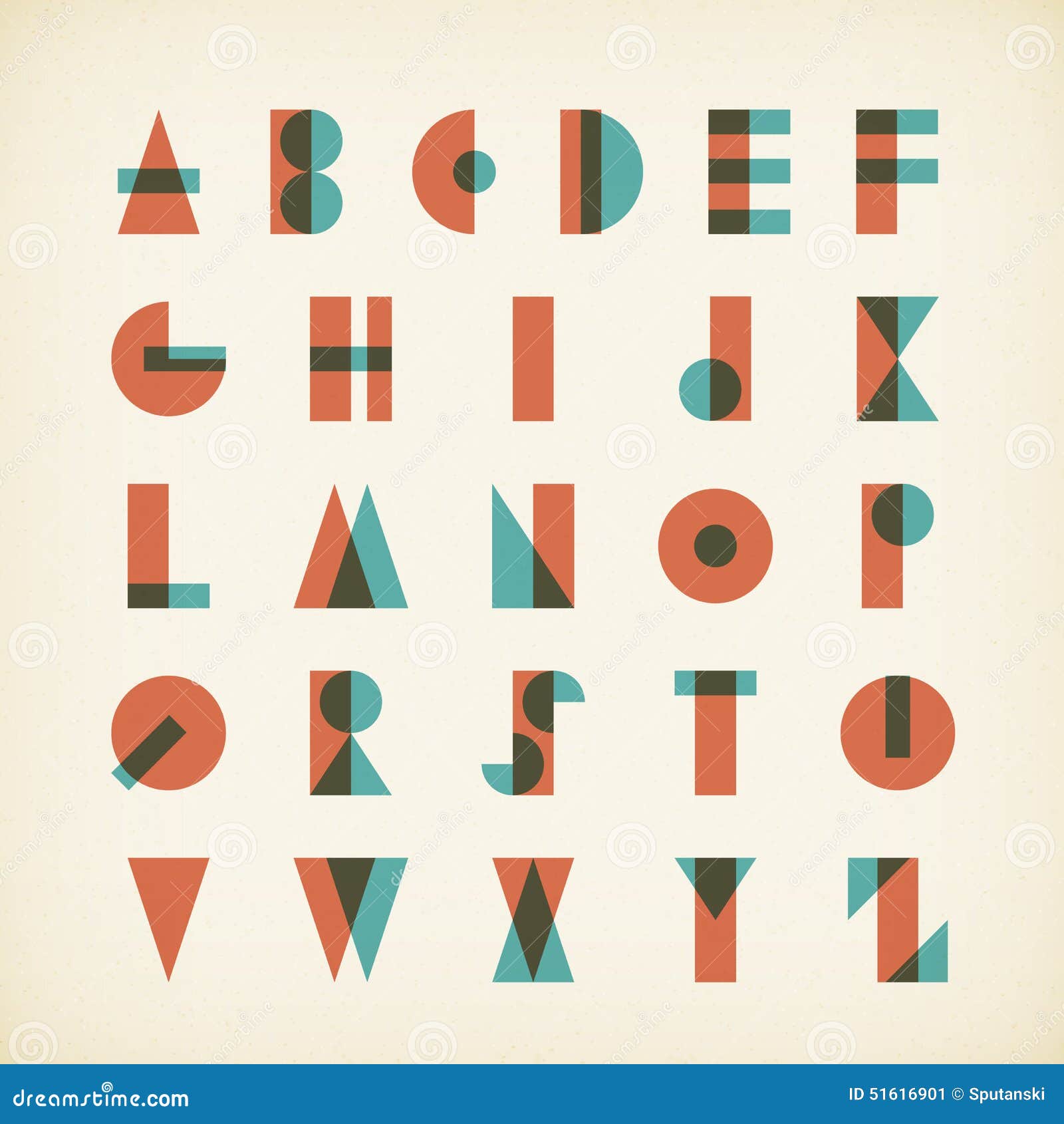 Vintage Alphabet Typography Font On Textured Paper Stock Vintage Alphabet Typography Font On Textured Paper Stock
