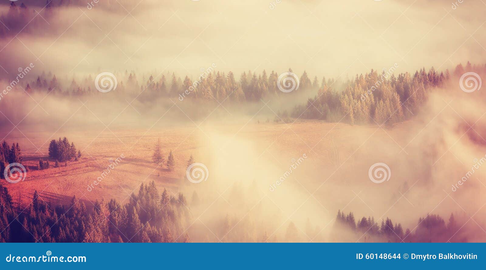 Vintage Amazing Mountain Landscape Stock Photo Image of november