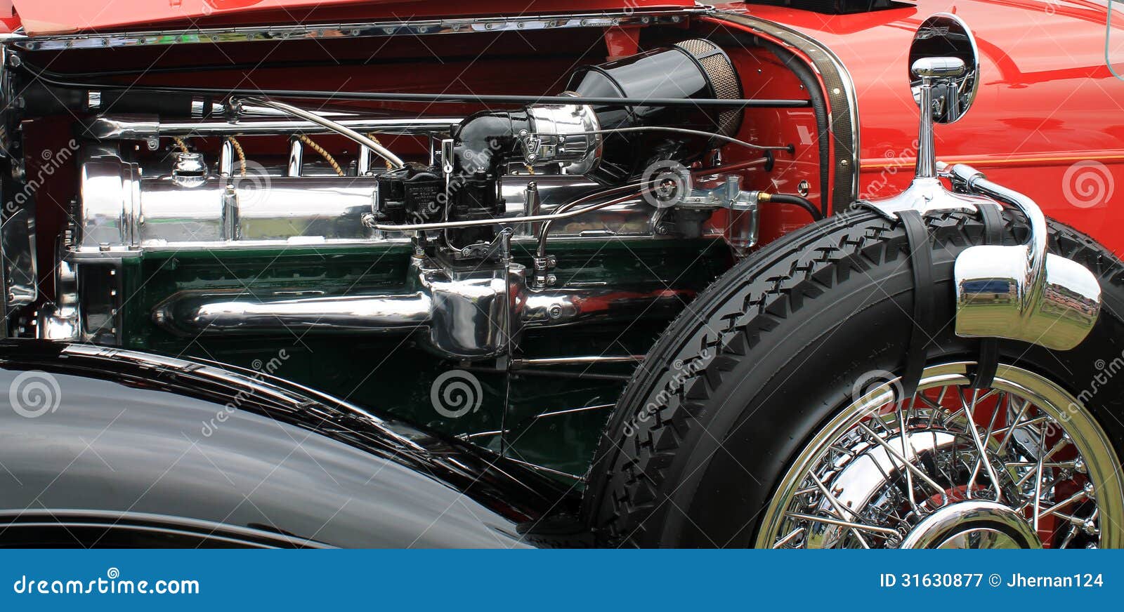 Vintage American Car Engine Stock Image Image of side, eight 31630877