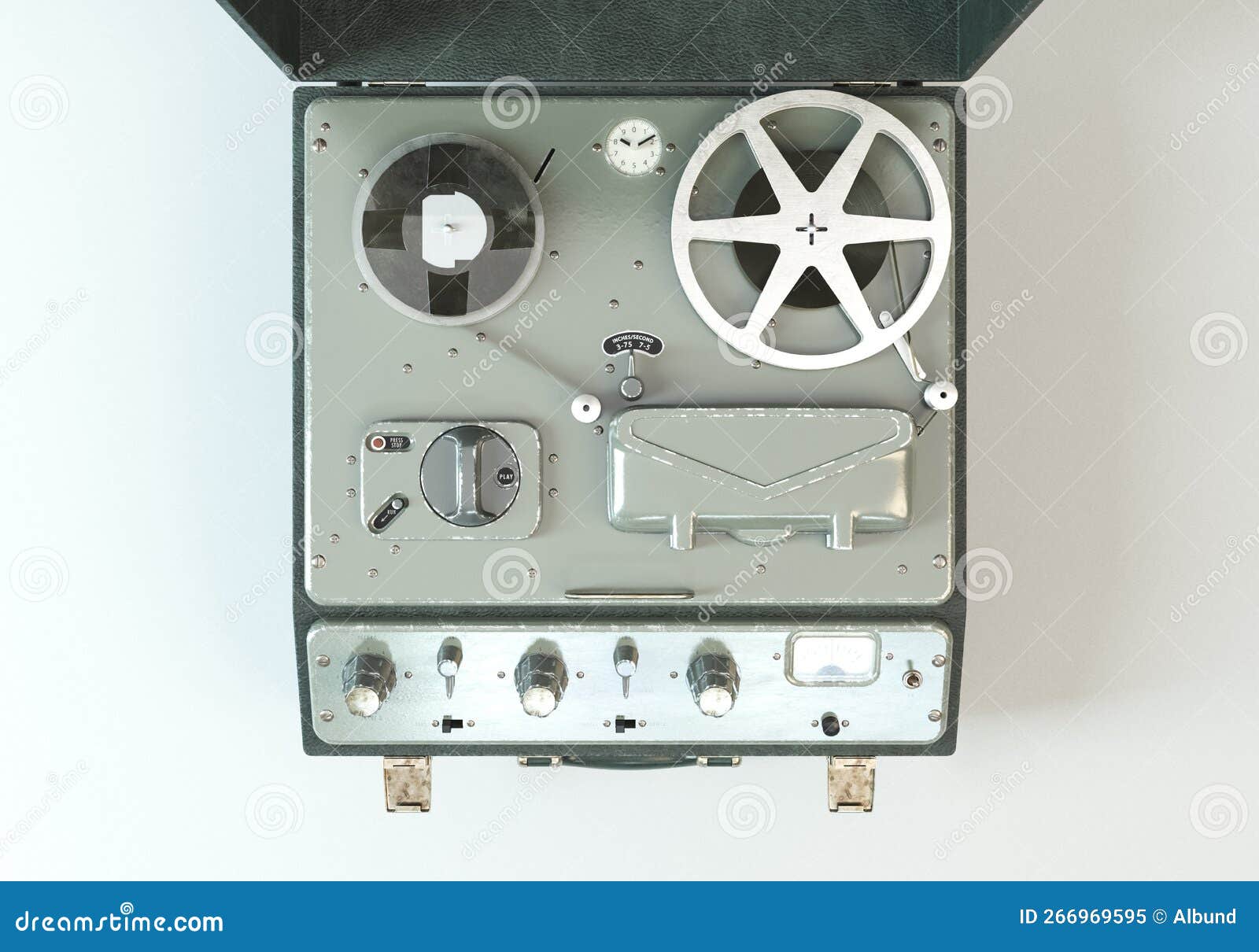 Vintage Anaologue Reel To Reel Recorder Stock Image - Image of sound,  videotape: 266969595