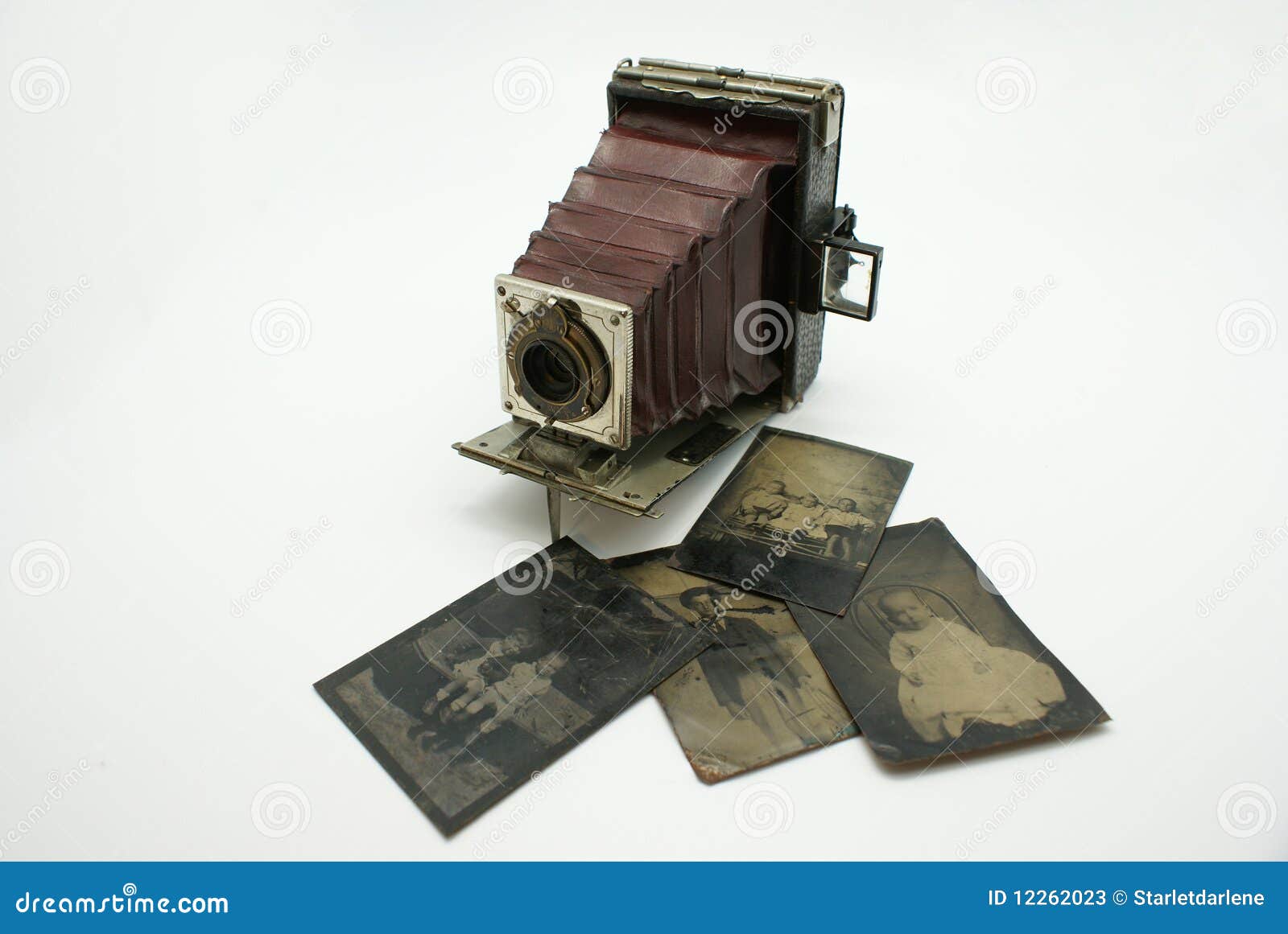 Vintage or Antique Camera and Photograph Plates Stock Image Image of
