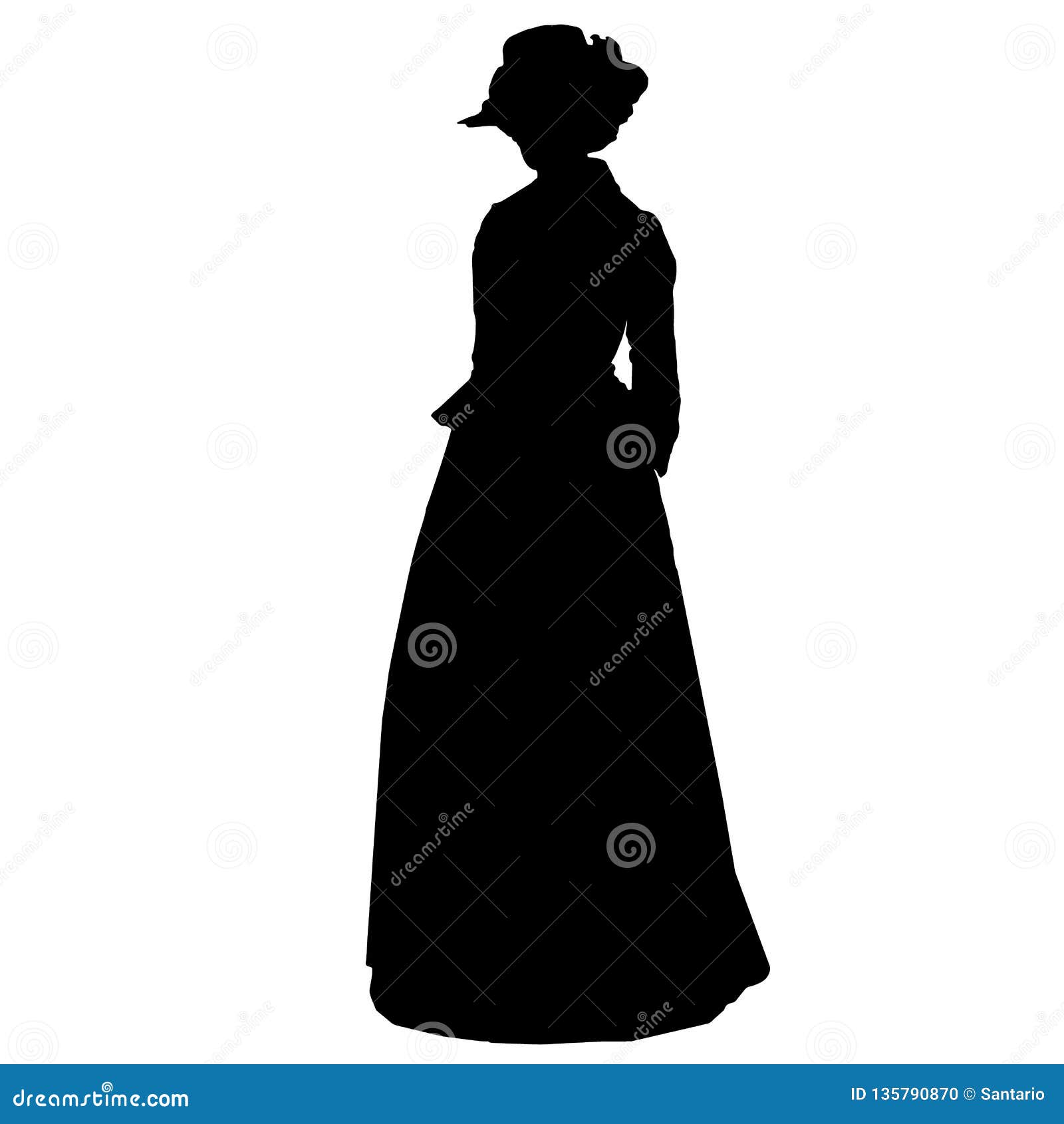 vintage lady silhouette